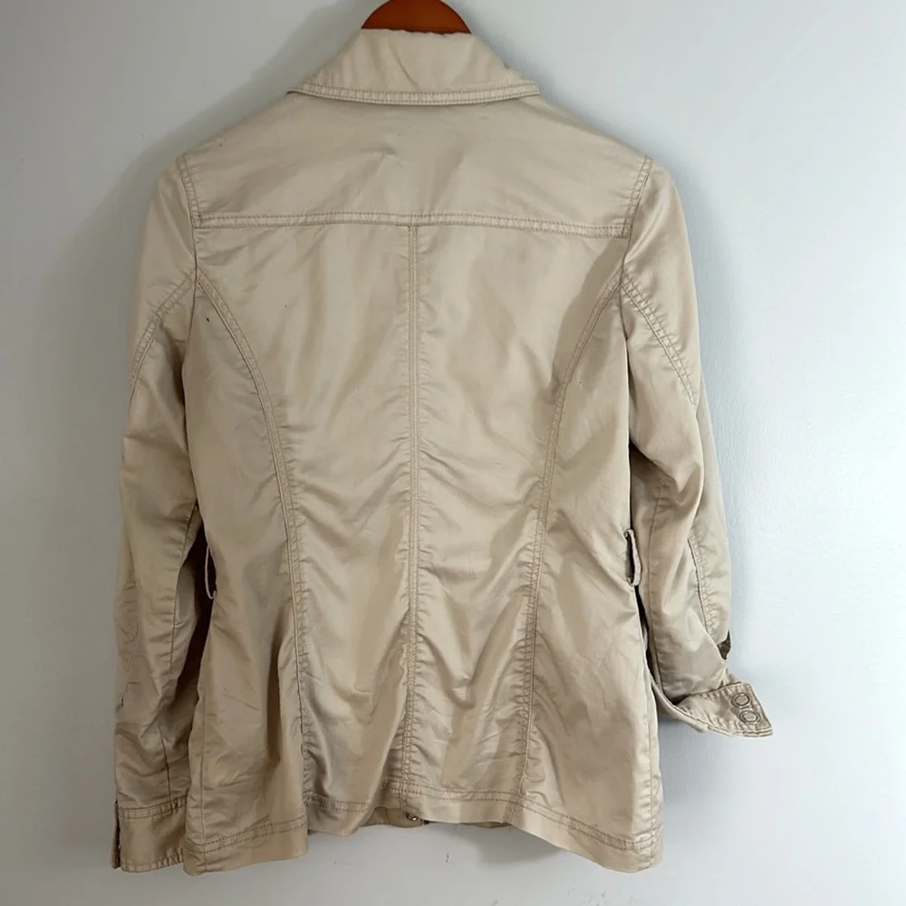 White House, black market, beige cotton blend jacket size 6 - Picture 7 of 11